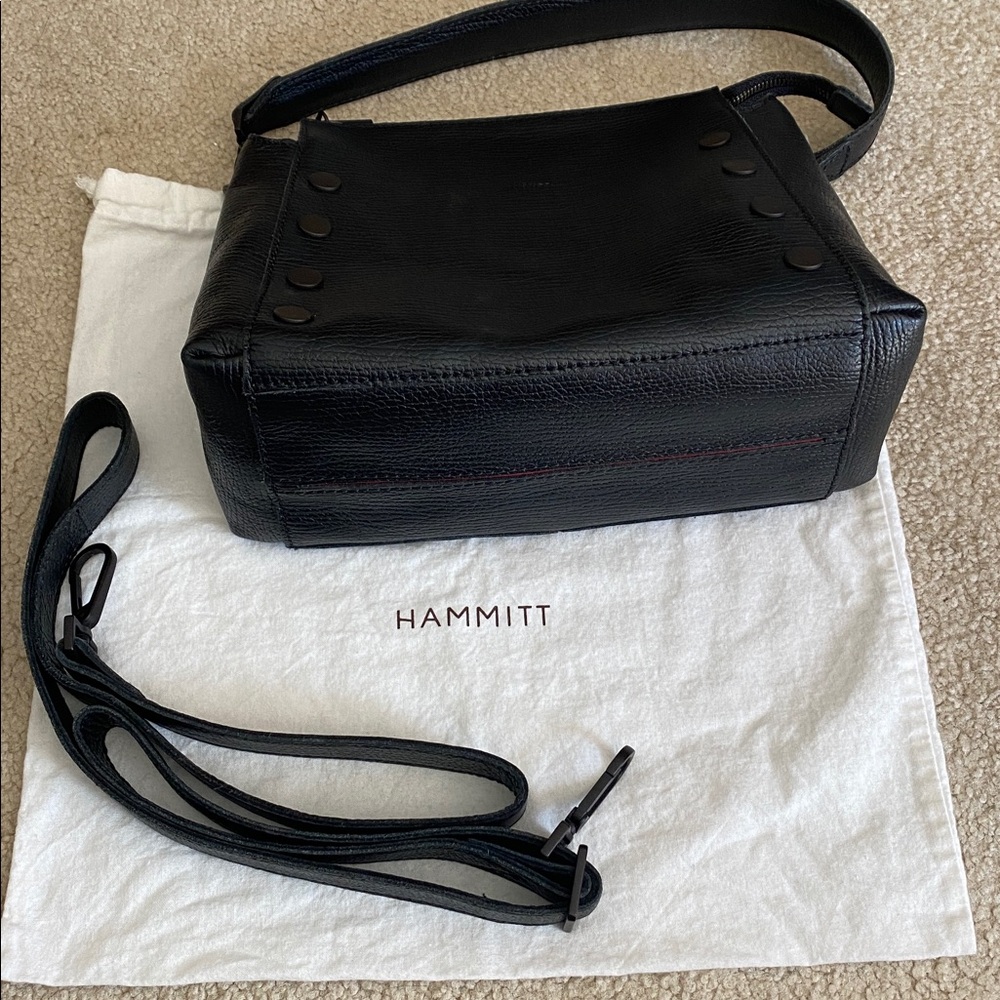 Hammitt medium Bryant bag black leather with bronze rivets. Includes dust bag - Picture 6 of 10